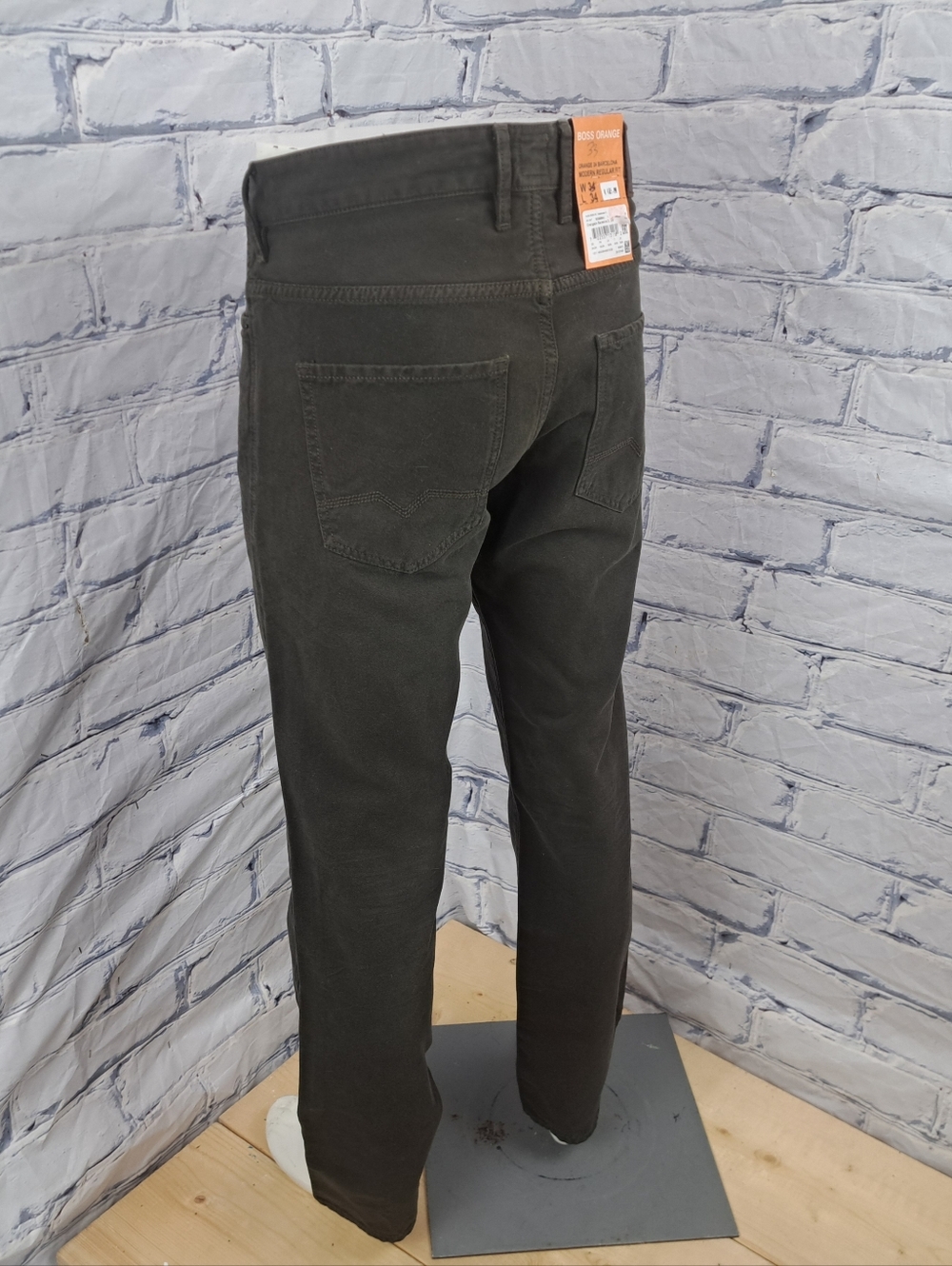 NWT Hugo Boss Orange24 Barcelona Duck Slim Straight Jeans Brown 34x34 - Picture 11 of 15